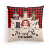 Me And The Fur Babies – Personalized Pillow – Loving, Funny, Home Decor Gift For Pet Lovers, Cat & Dog Person, Fur Mom, Fur Dad