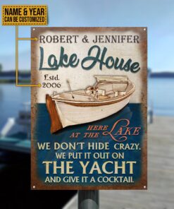 Personalized Yacht Lake House Crazy Customized Classic Metal Signs