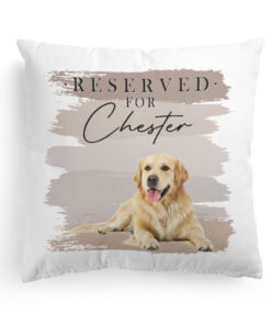 Reserved For The Dog – Personalized Pillow – Birthday, Loving Gift For Dog Mom, Dog Dad, Cat Mom, Cat Lover, Dog Lover, Pet Owners